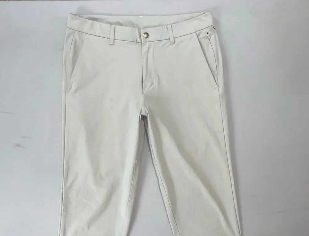 Lululemon LM5AF3S Men's Slim Fit Commission Chino ABC Pants. Light Gray, 33X32.5